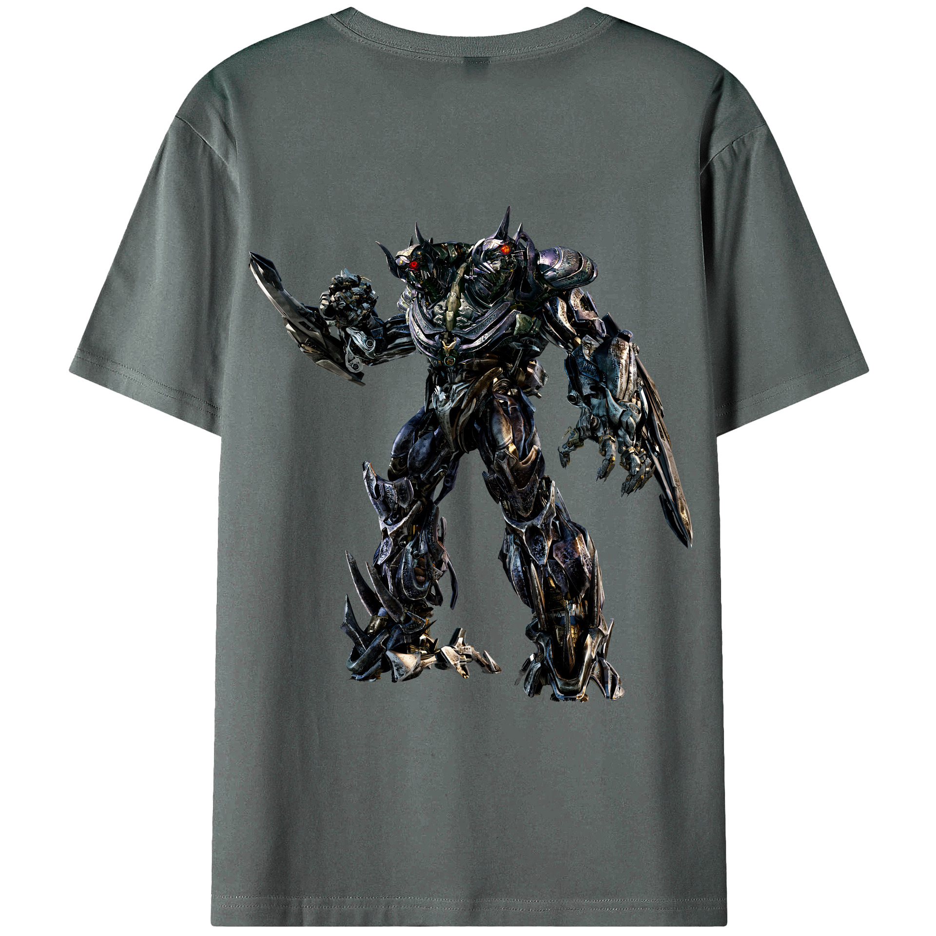 （画像用） Transformers トランスフォーマー 綿100％ メンズ半袖Tシャツ（バックプリント） 通気性